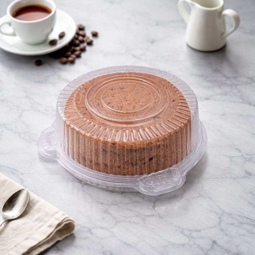 Round Cake Container OPS-C51 | Clear Hinged 7” | Tropic Pack Asia